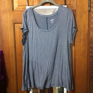 Blue & White Striped Top